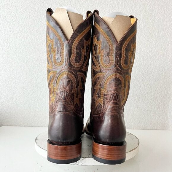 NEW Rod Patrick Mens Cowboy Boots Size 15AAA Perro Loco Brown Square Toe Western - Picture 3 of 12